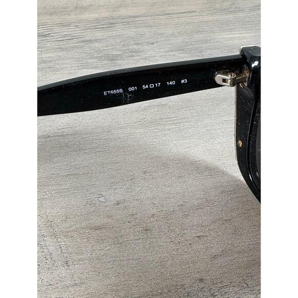 ETRO ET655S‎ 001 54 17 140 Black Silver Women\'s Sunglasses Italy EUC main image 8
